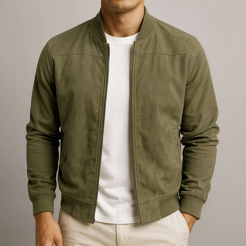 Suede Bomber Jacket