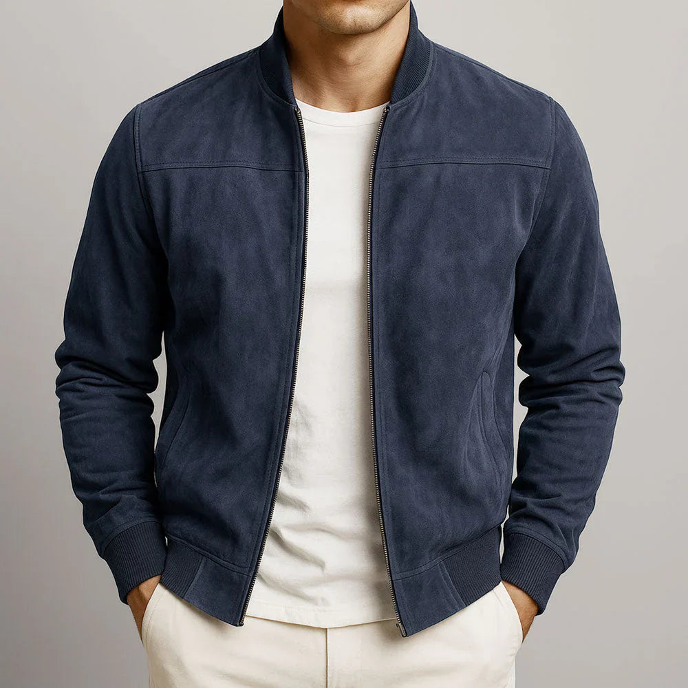 Suede Bomber Jacket