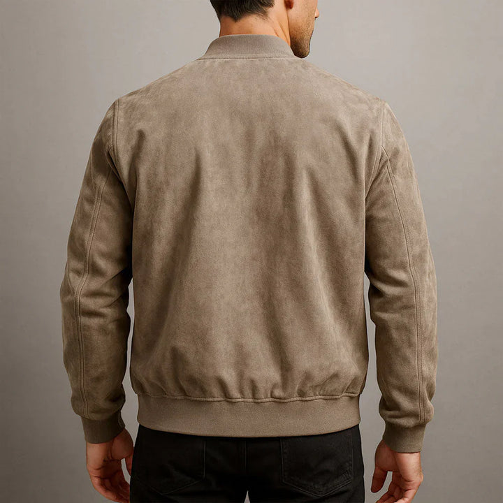 Suede Bomber Jacket