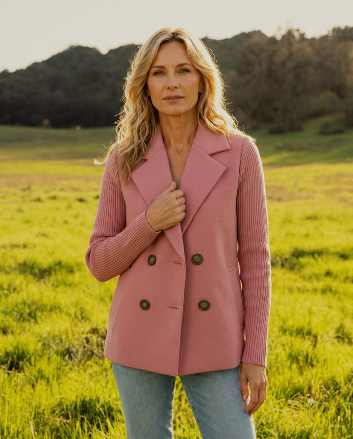 Celeste Knit Sleeve Blazer