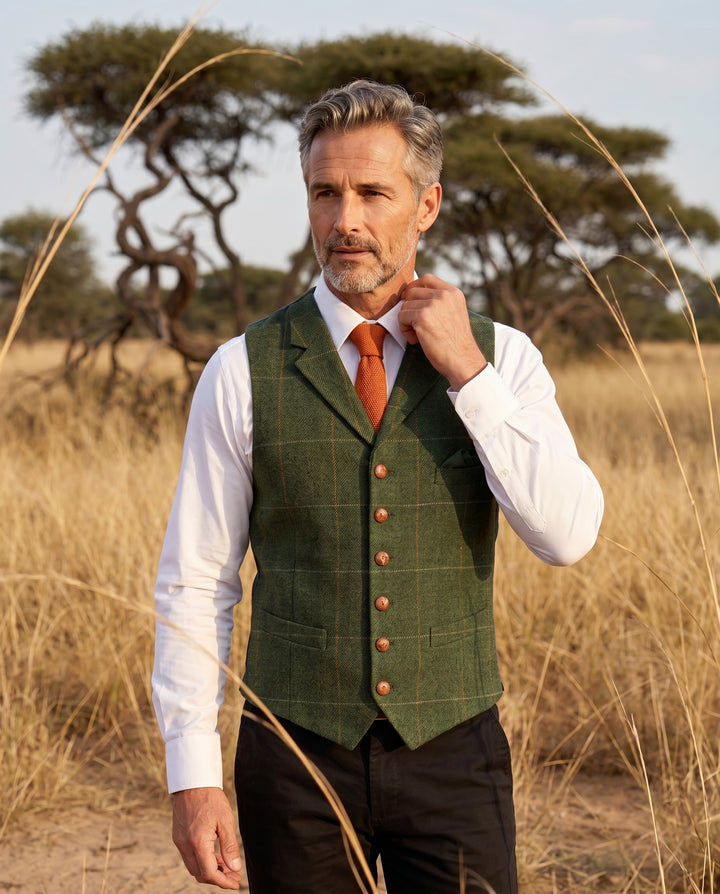 Classic Wool Tweed Waistcoat