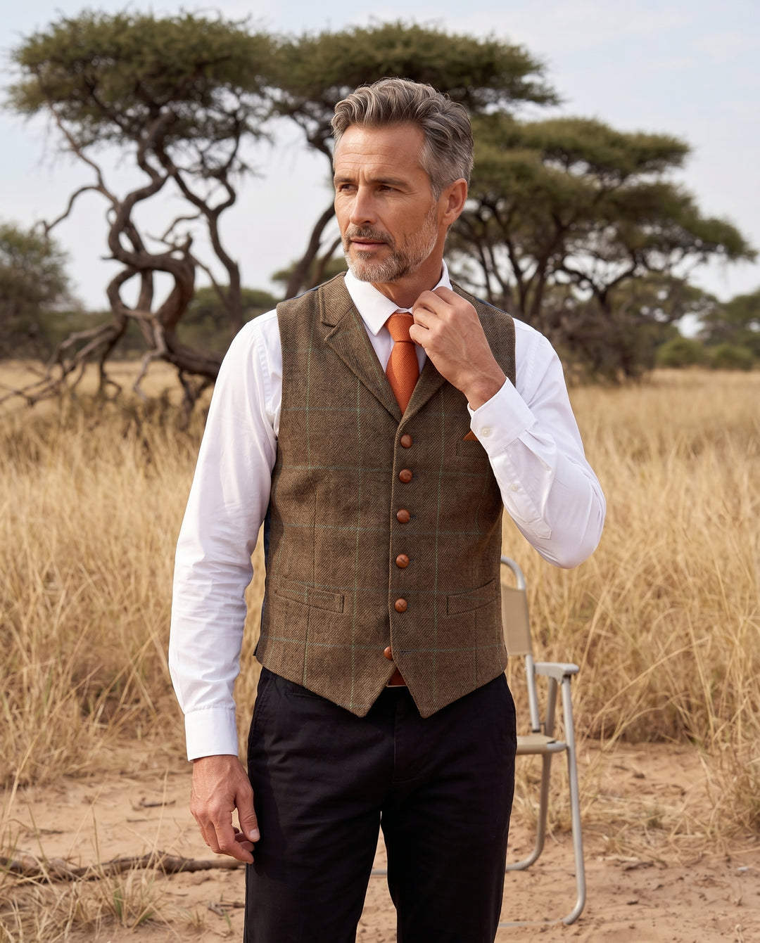 Classic Wool Tweed Waistcoat