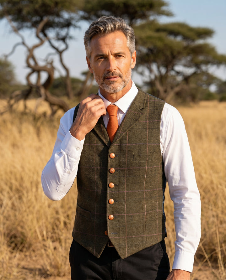 Classic Wool Tweed Waistcoat