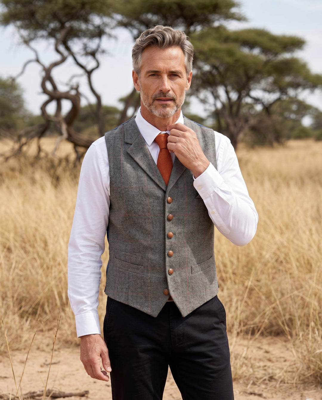 Classic Wool Tweed Waistcoat