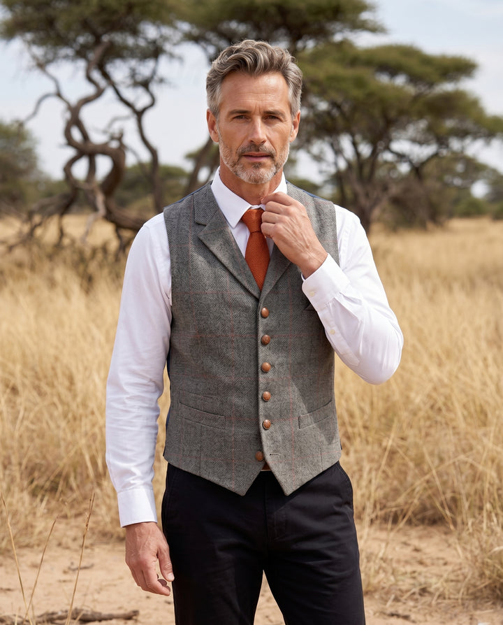 Classic Wool Tweed Waistcoat