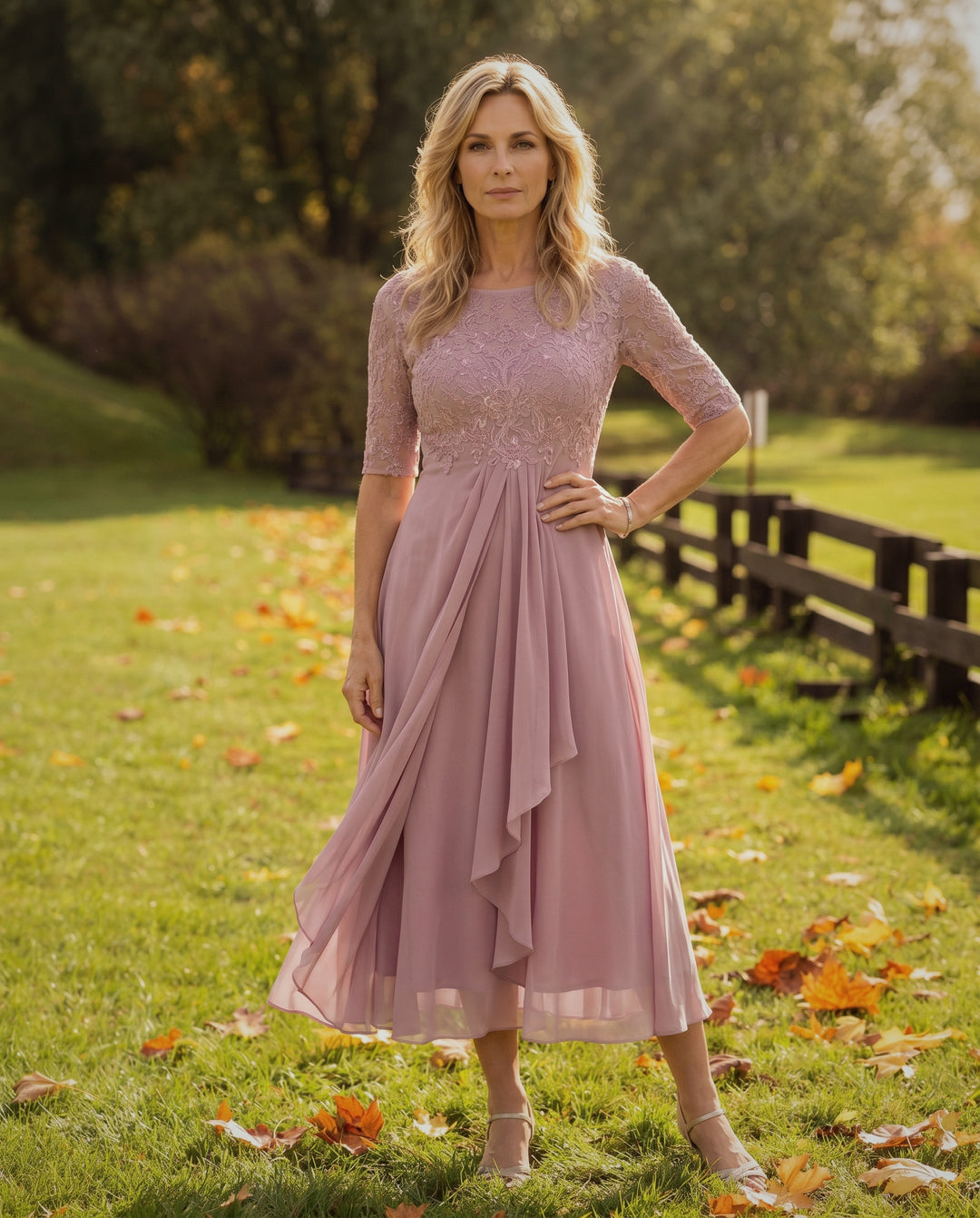 Maria Elegant Chiffon Dress