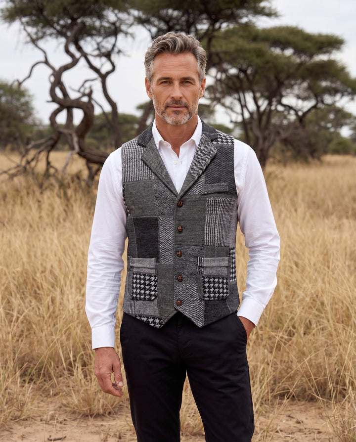 Patchwork Tweed Waistcoat