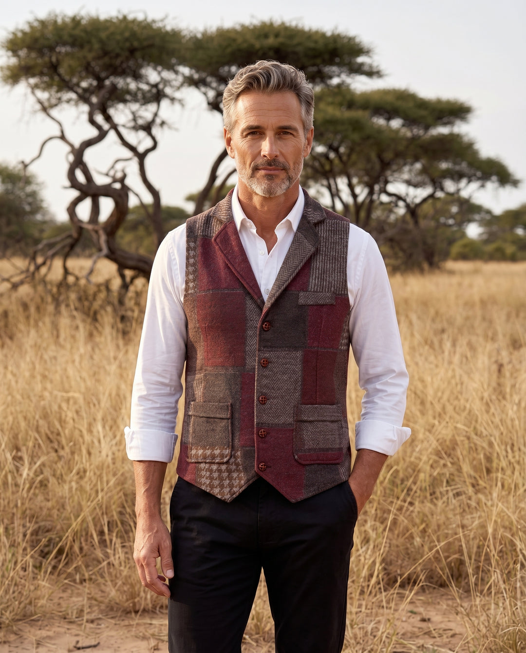 Patchwork Tweed Waistcoat