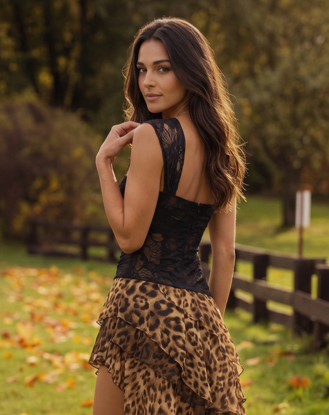 Raelira Leopard Maxi Dress