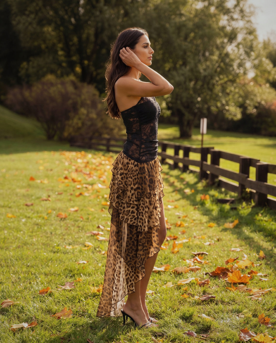 Raelira Leopard Maxi Dress