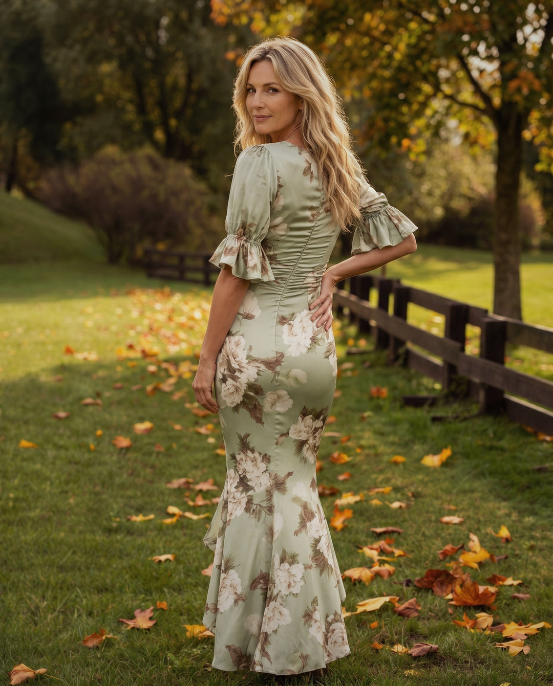 Rosy Floral Maxi Dress